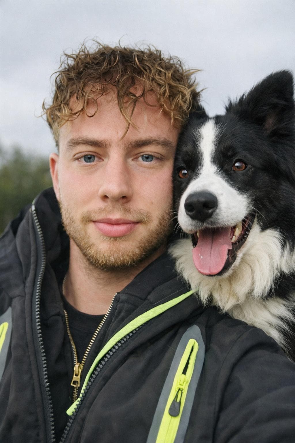 Tim Freudling mit seinem Border Collie