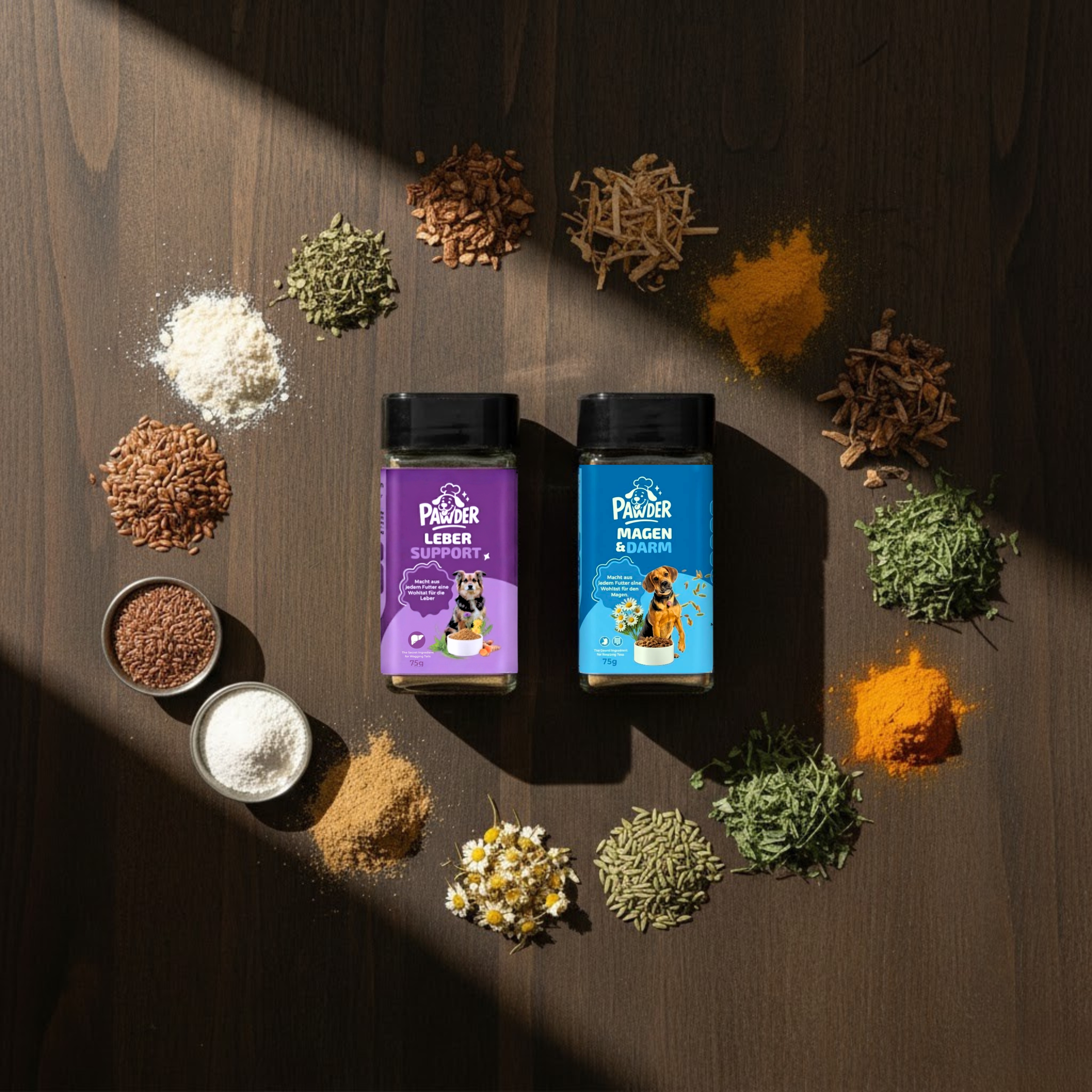 Pawder Leber Support + Magen-Darm – 2er Set (je 75 g)