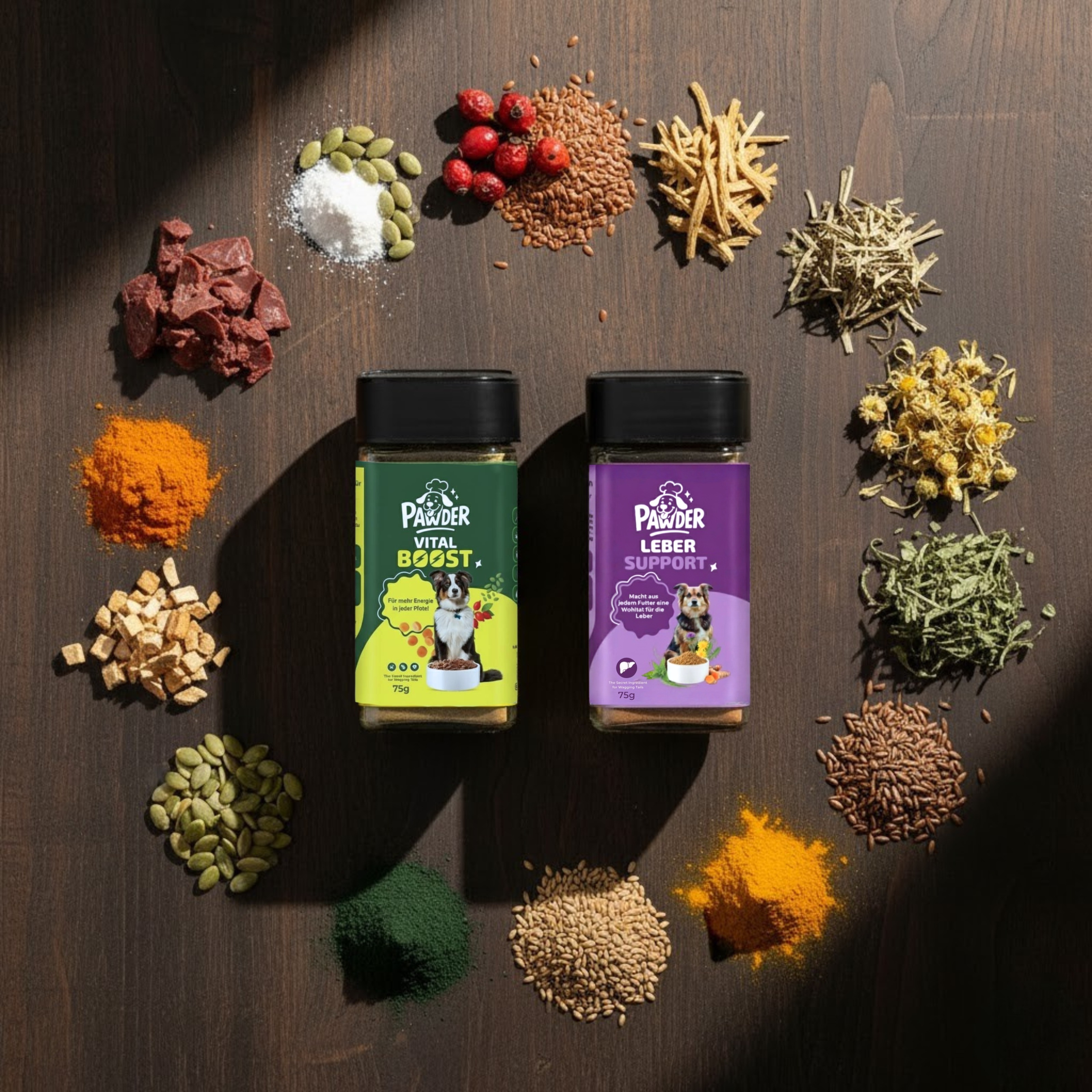 Pawder Vital Boost + Leber Support – 2er Set (je 75 g)
